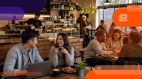 Guests dining at a restaurant with a loyalty program