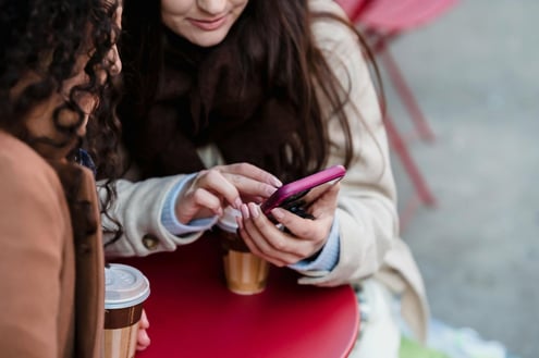 Gen Z Customers at a Cafe