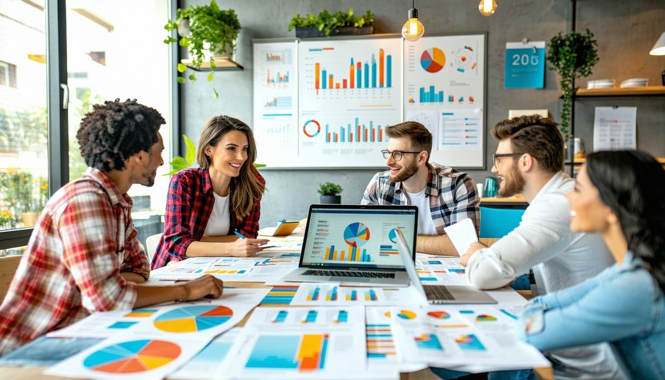 Franchisees brainstorming how to market their loyalty program
