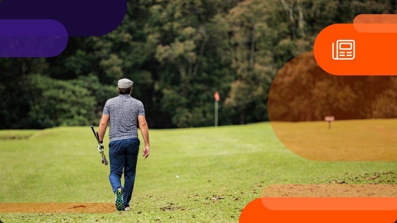 man on a golf course