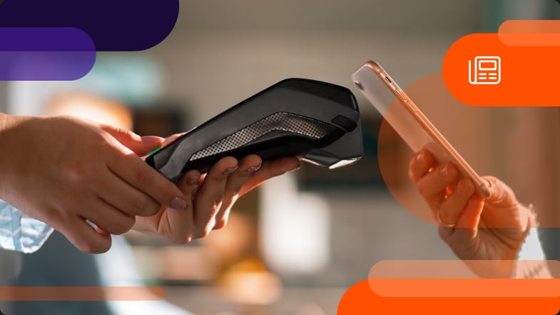 Someone paying with a gift card