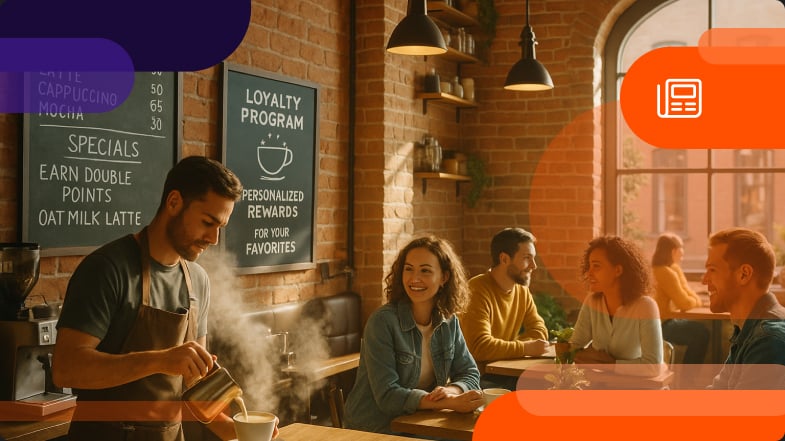 Barista making a coffee for a SKU-based loyalty promotion