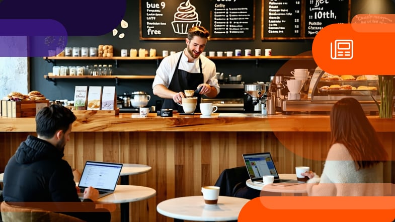 Barista at coffee shop that uses a loyalty program